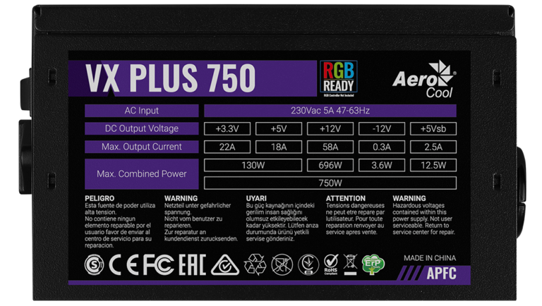 VX PLUS 750 RGB - AeroCool