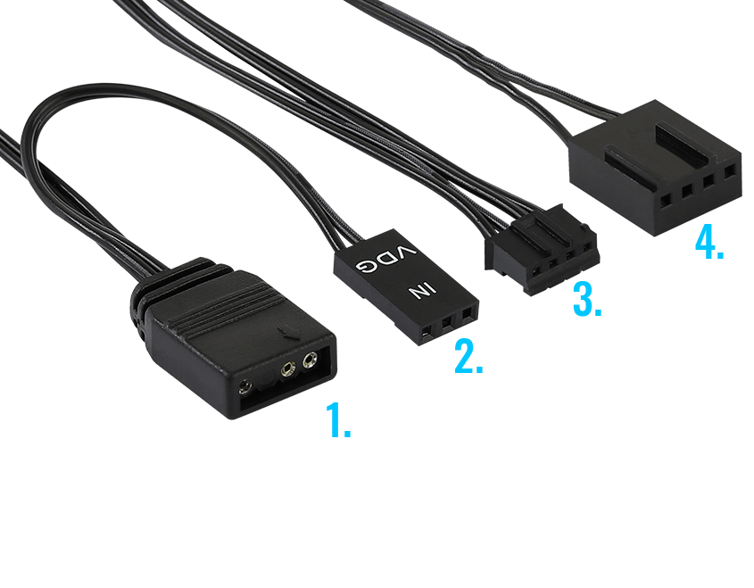 Micro Connectors 3 Pin Addressable Rgb Argb To Splitter Cable 30cm With Male Pins 