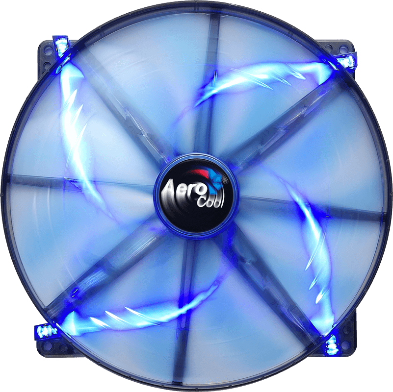 blau Aerocool Silent Master Gehäuselüfter LED, 200mm 