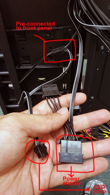 remove molex connector from fan