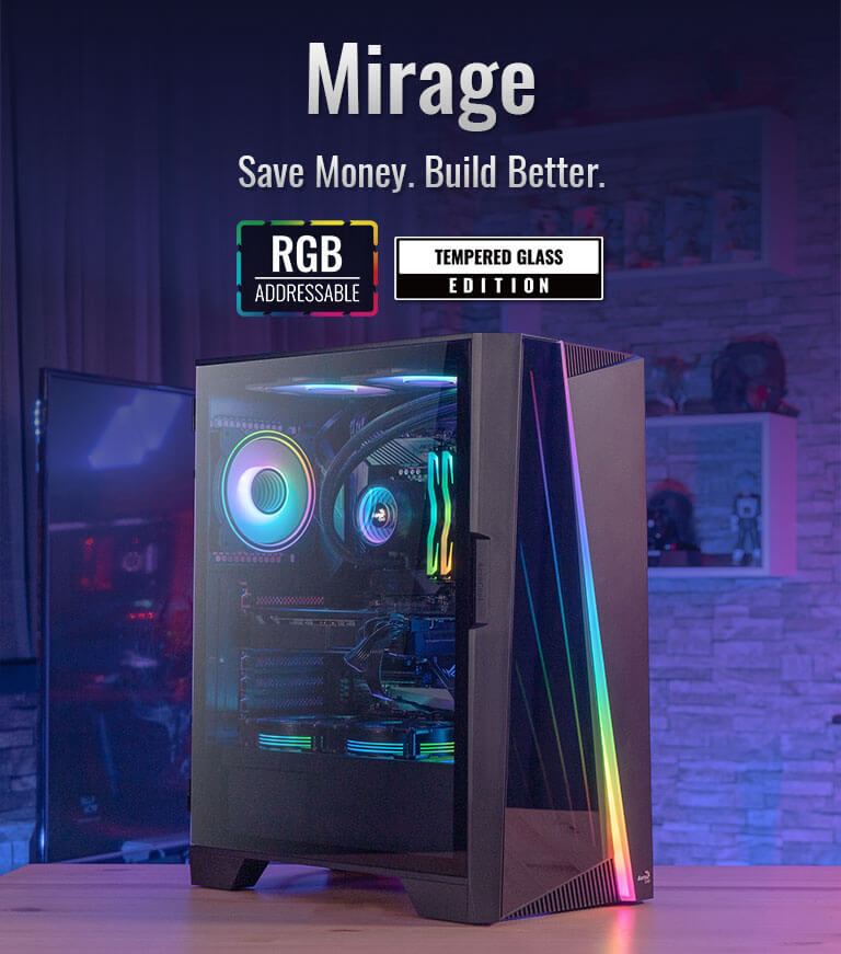 Aerocool Miragebk, Caja Pc Atx, Panel Frontal Led, Cristal Templado,  Ventilador Argb 12cm con Ofertas en Carrefour