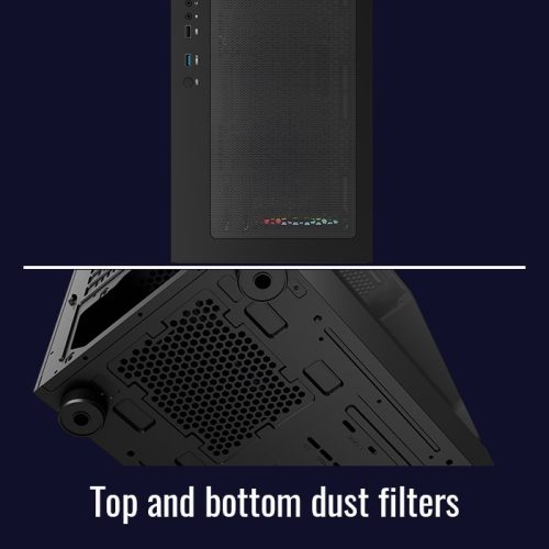 Aerocool Viewport Mini-G V1 – Custodia Mini Tower PC Nero, Supporta Radiatore 240mm E GPU 355mm - 4