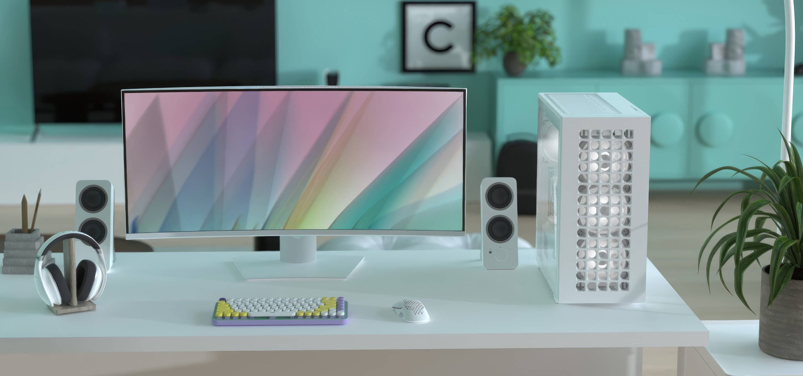 AeroCool D502A ARGB White Mid Tower Case